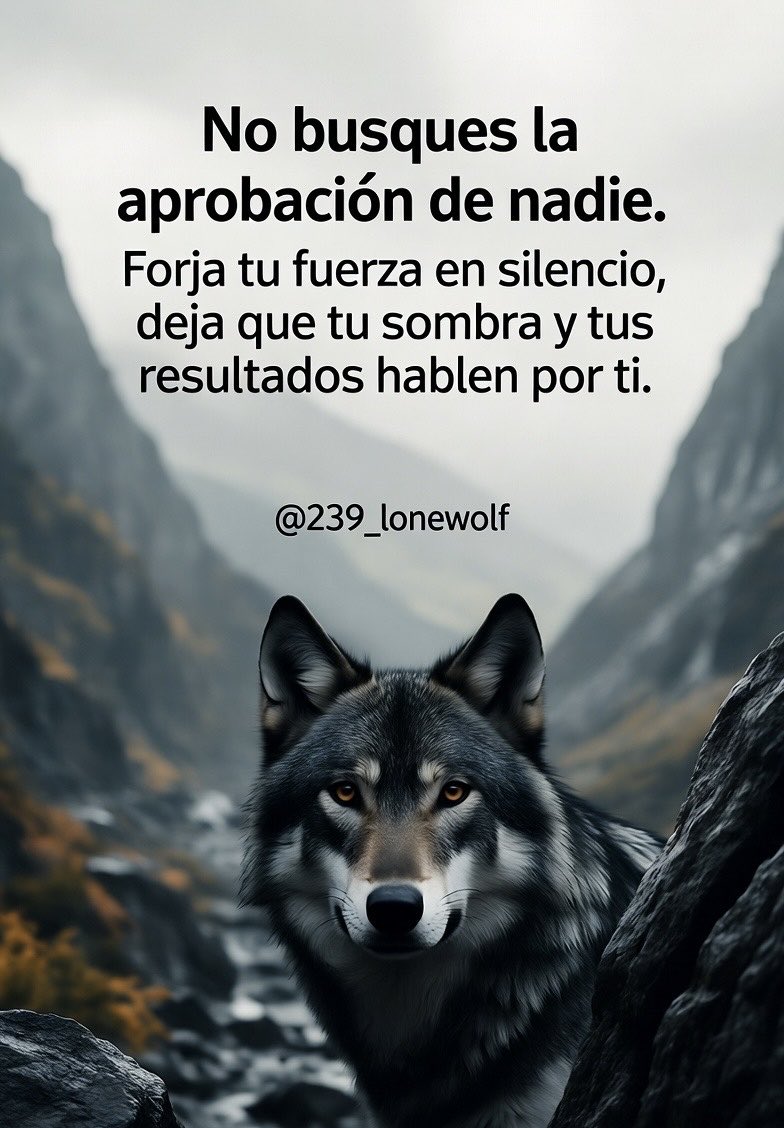 239_lonewolf's tweet image. No busques la aprobación de nadie.
Forja tu fuerza en silencio, deja que tu sombra y tus resultados hablen por ti.

@239_lonewolf

#Disciplina #Estoicismo #Silencio #FuerzaMental #LoboSolitario #MentalidadDeAcero