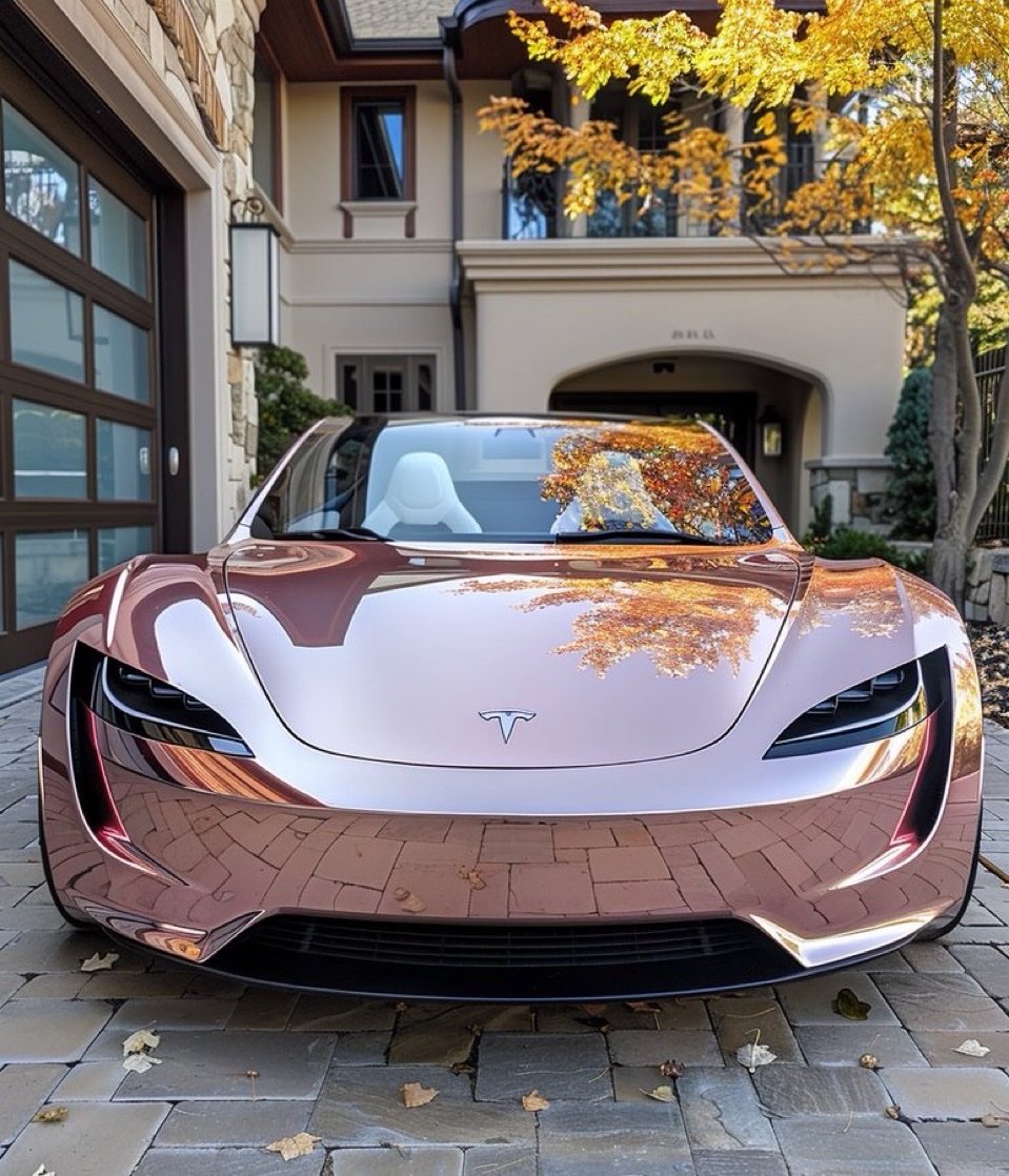 ElonMuskNews47's tweet image. Which would you prefer?

A. Orange Tesla
B. Rose gold Tesla