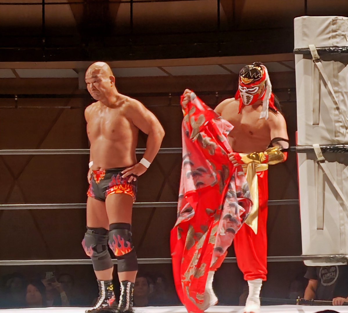T43119T's tweet image. 2025   10.11 
プロレスリングZERO1
新生ゼロワン初大阪大会
田中将斗選手
ハヤブサ選手
俺からしたら夢のタッグチームやなあ
まさかまた見れると😭
20代の頃思い出す
#pwzero1 
#ハヤブサ 選手
#田中将斗 選手
#プロレスリングZERO1