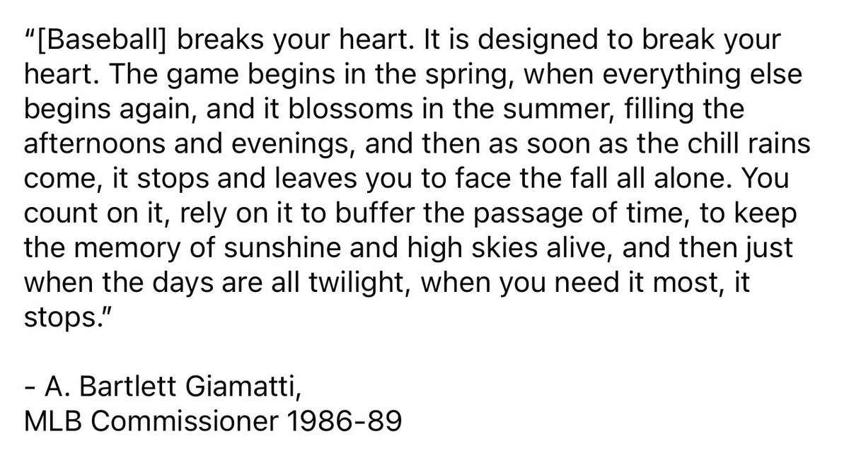 Johnny__Kane's tweet image. I’ll always lean on this quote at season’s end. It’s truth. I’ll always be grateful for the 2025 Detroit Tigers. I love this game. I love this team, always. #BuiltForOctober