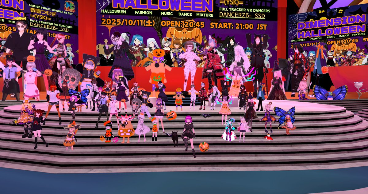 p5f8f's tweet image. つむぎさんのVJさんやってましたー！ありがとーございました！
 #DJ #HALLOWEEN #clusterdimension #cluster