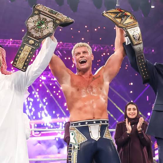 RhodesOnTop's tweet image. Seth might have won this year but let&apos;s not forget who did it first. Cody Rhodes aka the quarterback