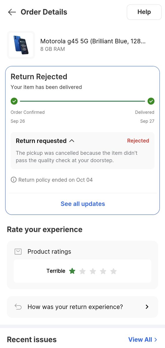 itskathir_'s tweet photo. @flipkartsupport @motorolaindia Without proper response thay just closed the return request. It's a pure scam @flipkartsupport @Flipkart @jagograhakjago @policecbecity https://t.co/zegCfpMR7e