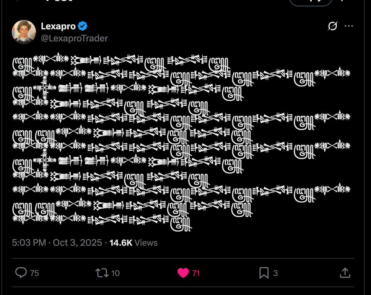 not_gay_fish's tweet image. the CTO started with dev having $2 left in his pocket โ rebuilding from scratch. making content. growing community.
the aesthetic spark came from a viral KFC post โ weird symbols, no context, 28M views. that and a creepy biden image shaped the early aesthetic.
7 days of nonstopโฆ
