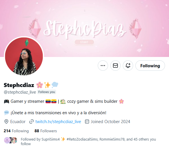 🔷 Quiero dar la bienvenida a #ColegasSimmers de nuevo a nuestra querida y hermosa Simmer <a href="/stephcdiaz_live/">Stephcdiaz 🌸✨💭</a> 🥳🥳🥳

🔸 Cuanto me alegro de tenerte de nuevo en el grupo y haberme salido con la mía 🥰💞😜