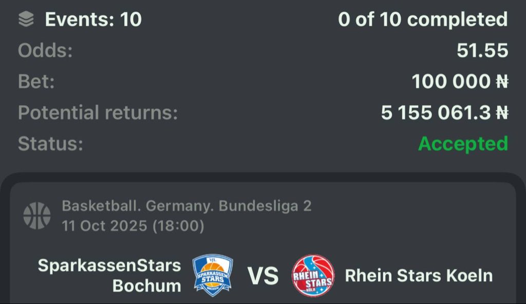 Emmanuel_Tips's tweet image. FIRST HALF 🏀💥 CODES 💥 TICKET ON 22BET 

CODES 👇👇👇

3U3E3 - 50 ODDS
79HE3 - 10 ODDS

Fund your wallet and Stake 

Register on 22BET now with the link: rebrand.ly/Emmanuel-Tips
PROMOCODE: EMMANUELTIPS 

STAKE RESPONSIBLY🔞