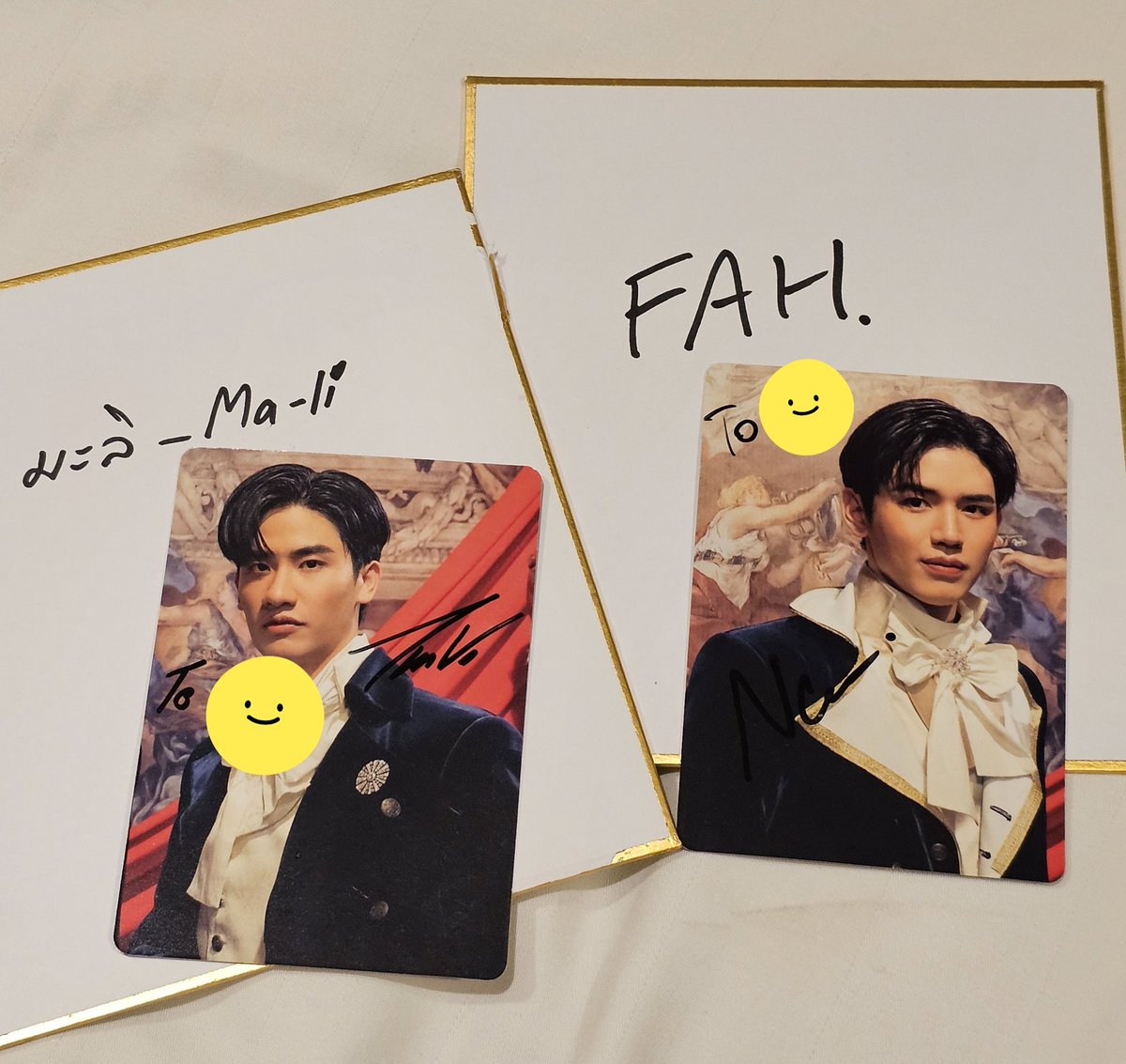 念願の名前入りトレカとチューレンを手に入れた🥳🫶#GMMTVFANIVALxTayNew