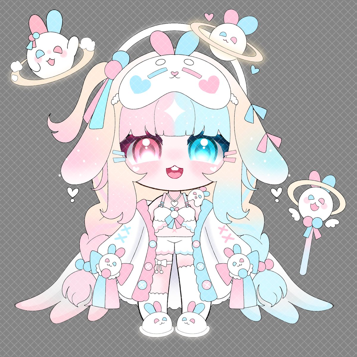 Sweet Angel Bunny🐰💫 Adoptable
RT's are much appreciated✨️
SB:50
MB: 5
AB1: $200 (commercial use) 
AB2: $300 (Comm use + full rendered chibi reference sheet animated+static) 

Payment: Paypal 
Please bid on comment⬇️ 

Art and base by me💙

#adoptable #auction
