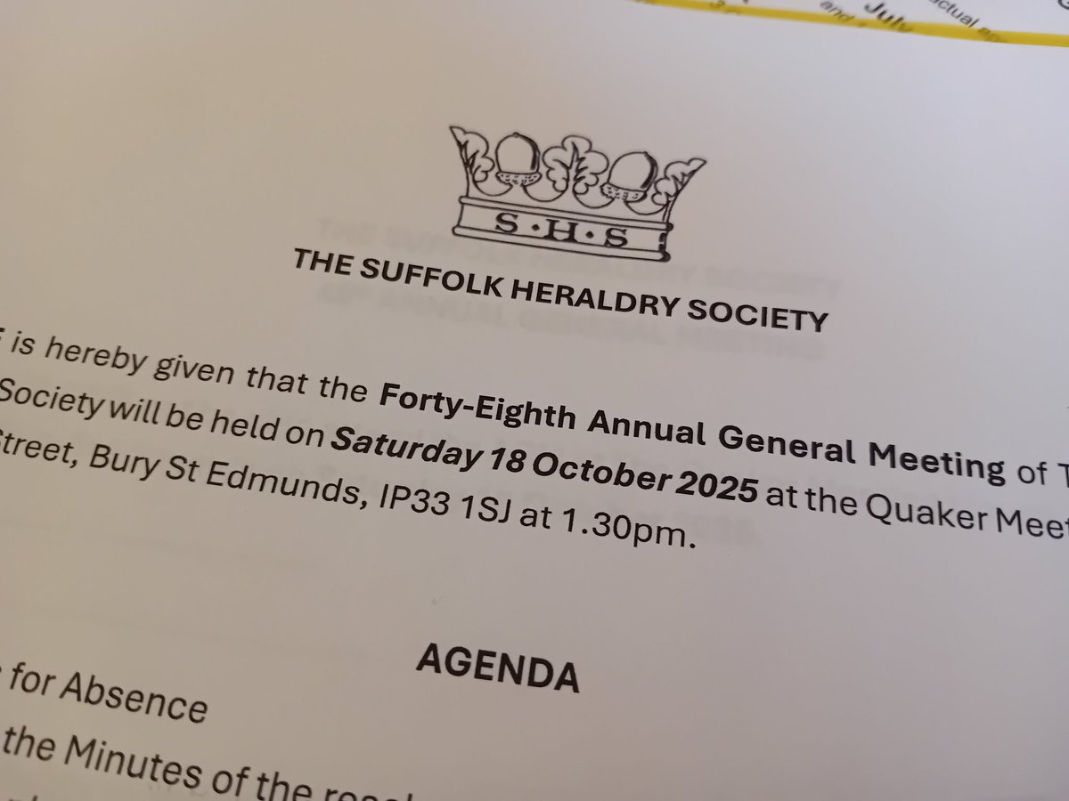 It's our AGM next weekend in Bury St Edmunds. We also have a talk after the AGM so it is worth members making the effort to attend. Refreshments provided. We hope to see you there!