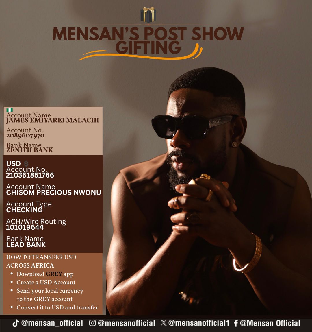 Fans of Mensan, we're gifting the King of Wednesday. Let's give him something befitting.

Check Flyer to make contributions.