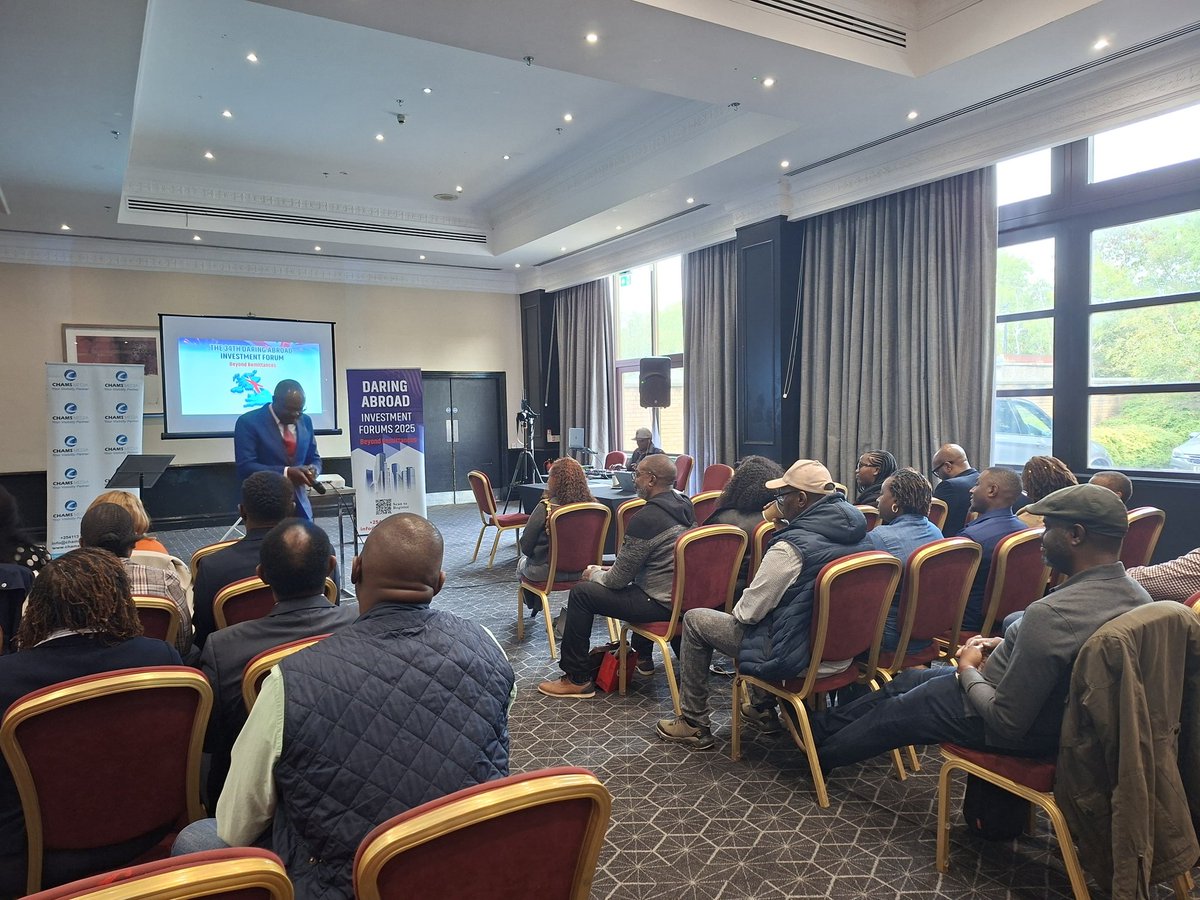 ChamsMedia's tweet photo. HE. Amb. Catherine Karemu, Kenya's High Commissioner in London has arrived at the 34th Daring Abroad Investment Forum gracing it as Chief Guest.  

@AlexChamwada @RickOkinda @ChamsAdventures
#DaringAbroadForums #BeyondRemittances https://t.co/1HS2W5ok3z