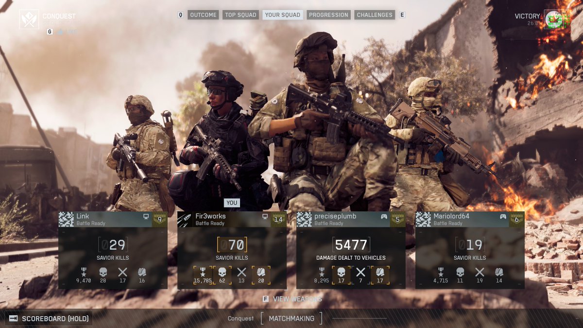 Fir3Work's tweet image. 1st 60 elim game in Battlefield 6, put the team on my back lol