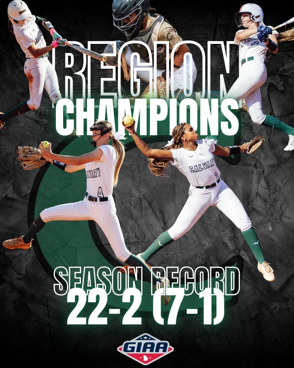 🏆 REGION CHAMPIONS! 🏆

THE LADY KNIGHTS ARE GIAA 4A DISTRICT 5 REGION CHAMPIONS!

Next Up: GIAA State Playoffs at South Commons in Columbus, GA, starting Thursday October 16th. 

#CommitToTheC #KnightNation #RegionChamps #LadyKnightsSoftball #GIAA #CalvaryKnights
