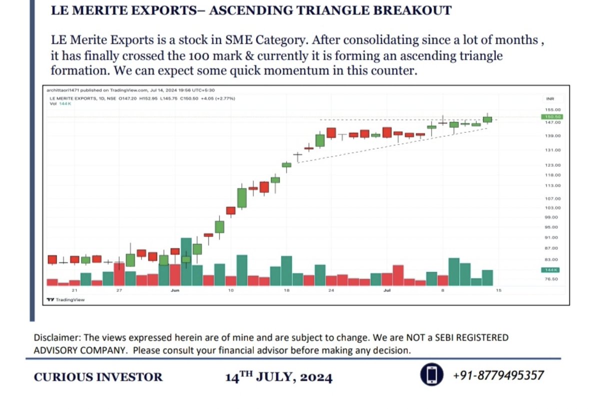 arc1471's tweet photo. #LEMERITE - 110 to 470+
Our recommendations stem from high-conviction ideas supported by strong fundamentals and unique network insights that give us an informational advantage
Stage 2 Stocks Never Disappoint
Stay Ahead From The Crowd!
Join Our Community ! https://t.co/av9A50T2Xq