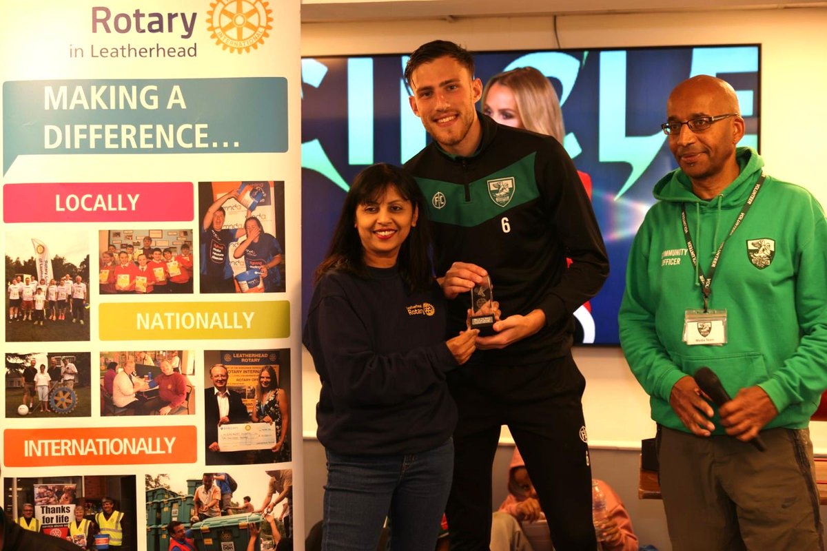 Our Sponsors Man of the Match as chosen and presented by our matchday sponsors, The Rotary in Leatherhead is our number 6, Cameron Black.