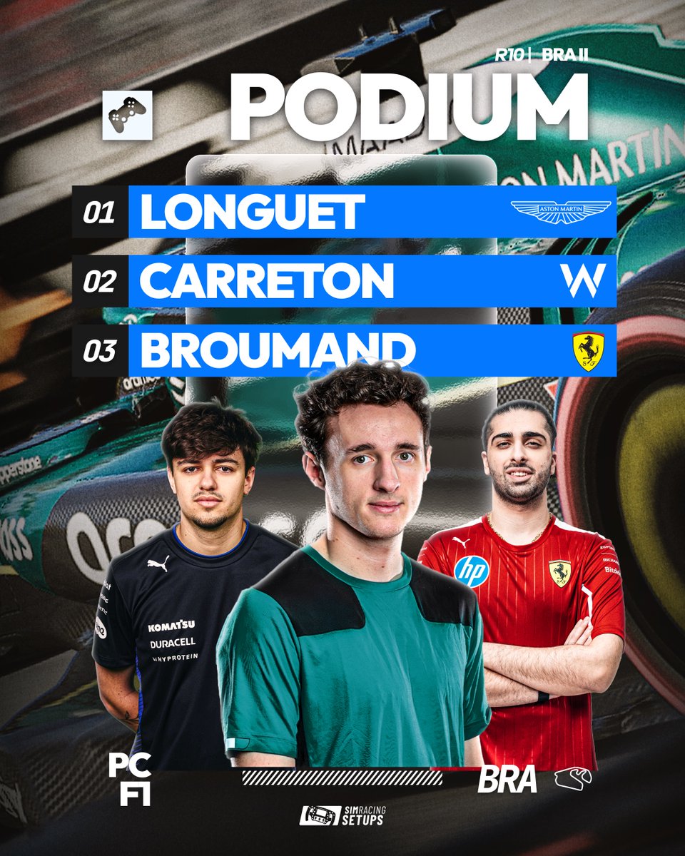 Two Brazil specialists on the podium with <a href="/NicolasLonguet/">Nicolas Longuet</a> winning ahead of <a href="/AlvaroCarreton/">Álvaro Carretón</a> 👏

<a href="/BariBroumand/">Bari Broumand</a> is promoted to third after post-race penalties 👀

#PSGLS40