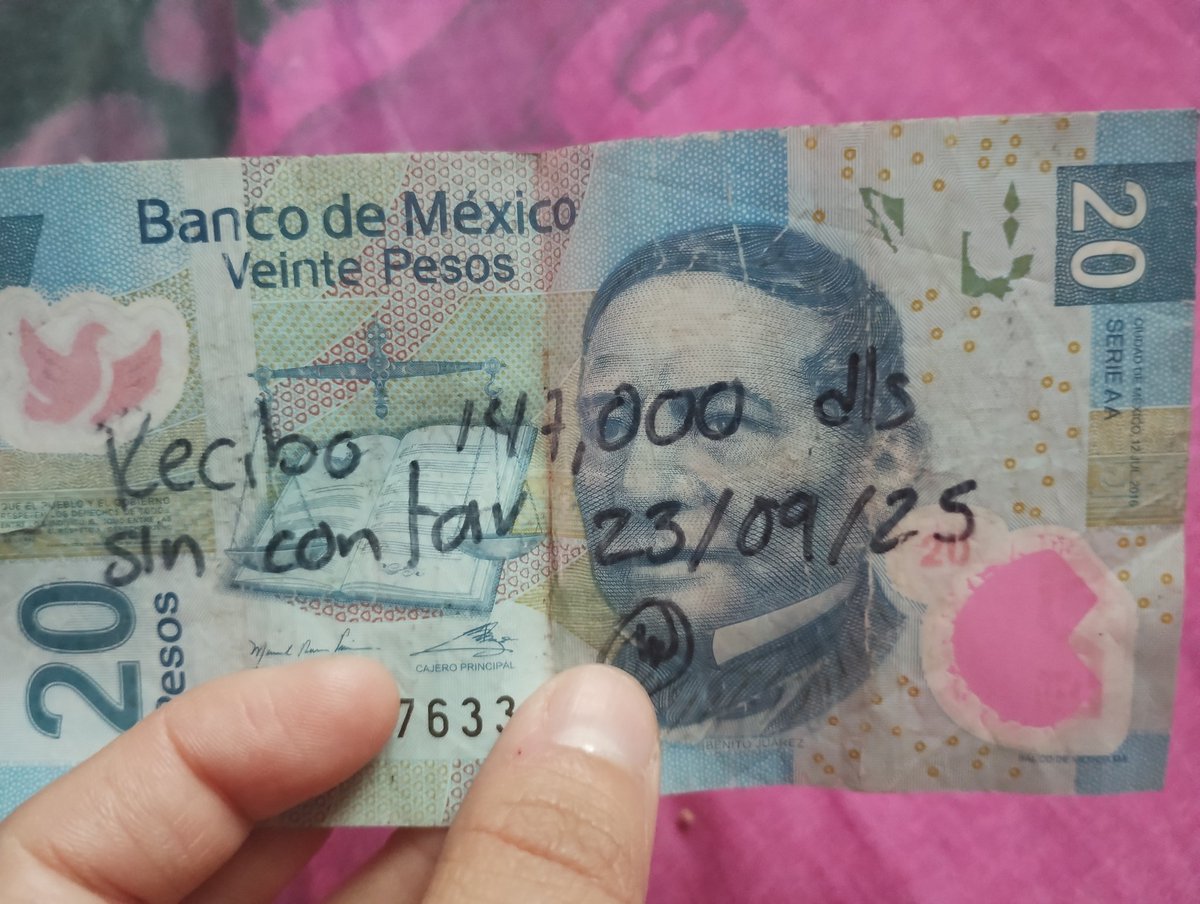 estaba revisando cuánto cambio me queda para mí quincena y veo este billete