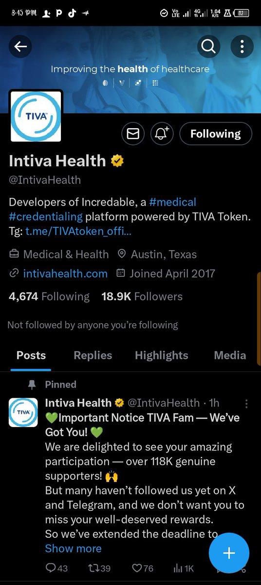 SharU39712214's tweet photo. @IntivaHealth https://t.co/Uva93b0fuX