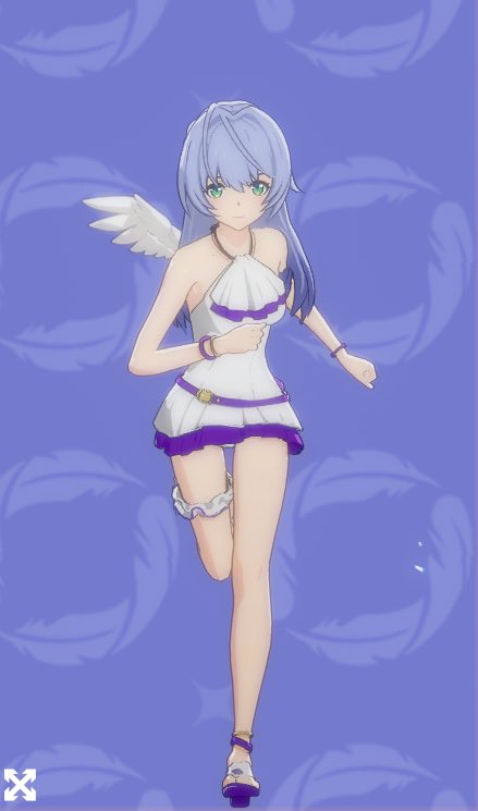 minakoelkie's tweet image. I made Robin in Blue Protocol: Star Resonance 💜 Swimsuit Version~ #BlueProtocolStarResonance #HonkaiStarRail #Robin #RobinHSR @honkaistarrail
