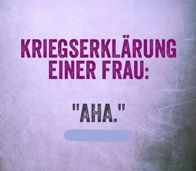 Es ist ja manchmal so.