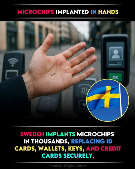 Rainmaker1973's tweet photo. In Sweden, over 6,000 people have opted to implant microchips under their skin, effectively turning their bodies into digital ID cards, payment devices, and access keys. 

About the size of a grain of rice, the chip uses near-field communication (NFC) technology to interact with compatible systems, from doors and computers to contactless payment terminals.

Researchers at Lund University have studied the social and ethical implications of this trend, calling it one of the most advanced experiments in human-technology integration in Europe. This innovation raises debates about privacy, data security, and the future of personal identification systems.