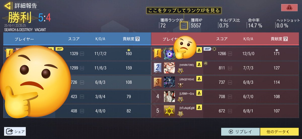 codm_mari's tweet image. この敵のストリーマー4パで、2戦連続当たったんだけど、2戦とも敵の野良をチーターかもって全チャで言ってきたんだけど何がしたいんだろう🤔。リプレイ見てみたけど変な動きとかしてなかったし。みなさんもお気をつけて🫡この4パの味方になるとチーター扱いされるかも。