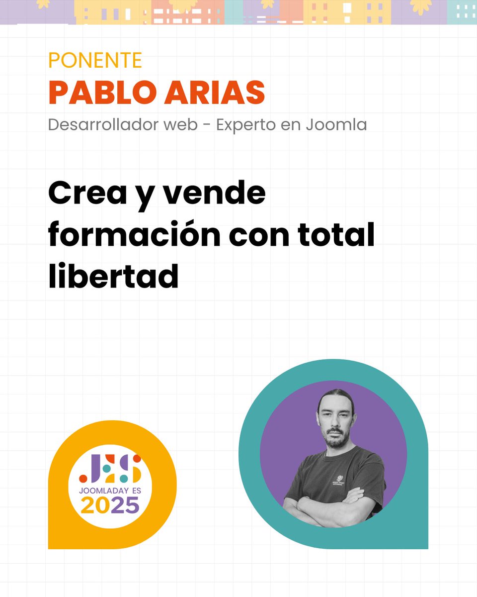 JoomlaDayES's tweet photo. 🎤 ¡#JoomlaDayES2025 suma a Pablo Arias entre sus ponentes!
Nos enseñará cómo construir y escalar un negocio online con Joomla 💼
👉 Más info: https://t.co/PKnSIG0JOQ
#JoomlaES #NegocioOnline #MarketingDigital #OpenSource https://t.co/BCGsXmtMgM