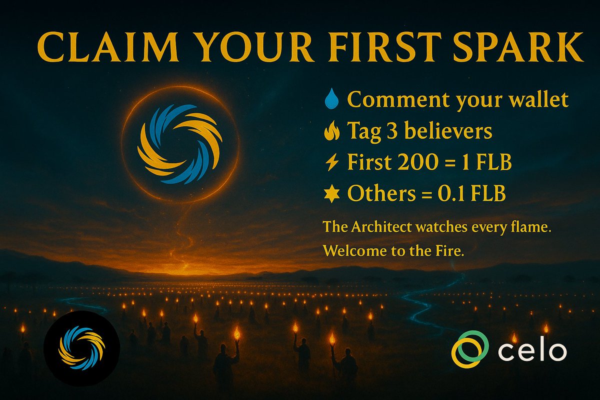 flamebornDAO's tweet image. 🔥Claim Your First Spark🔥

💧 To receive your first spark in the next 48 hours:

🔹 Comment your Celo Alfajores wallet address below
🔹 Follow @flamebornDAO
🔹 Like ❤️ &amp;amp; Retweet 🔁
🔹 Tag 3 believers who walk with the Flame
⚡ First 200 = 1 FLB each
✴️ Others = 0.1 FLB — a…