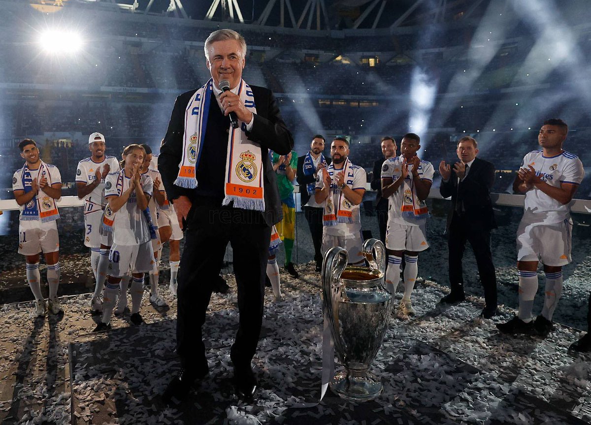 KayRMFC's tweet image. Carlo Ancelotti, 2021-2025:
🏆 Champions League (2)
🏆 UEFA Super Cup (2)
🏆 La Liga (2)
🏆 Supercopa (2)
🏆 Copa del Rey (1)
🏆 Club World Cup (1)
🏆 Intercontinental Cup (1)
He returned. He rebuilt. He conquered again 👑🤍