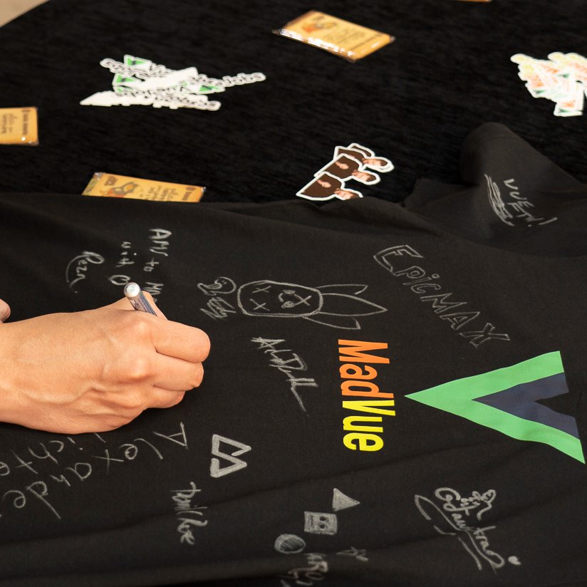 MadVue (@madvue_es) on Twitter photo Last year we raffled a MadVue T-shirt signed by all the speakers... Should we do it again this year? 🤔
Vote below 👇
✅ Yes, please!
❌ Not this time Last year we raffled a MadVue T-shirt signed by all the speakers... Should we do it again this year? 🤔
Vote below 👇
✅ Yes, please!
❌ Not this time