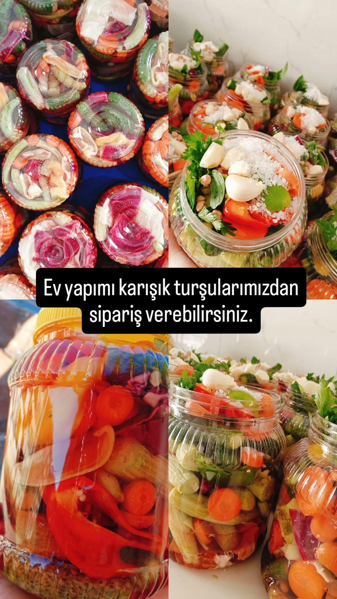 Şimdi ben bugün çok yoruldum, turşu yaptım
Sizde Rt etseniz  ne güzel olur.
Katkısız ev yapımı karışık turşumuz.
Uykum geldi yorgunluktan 🥱