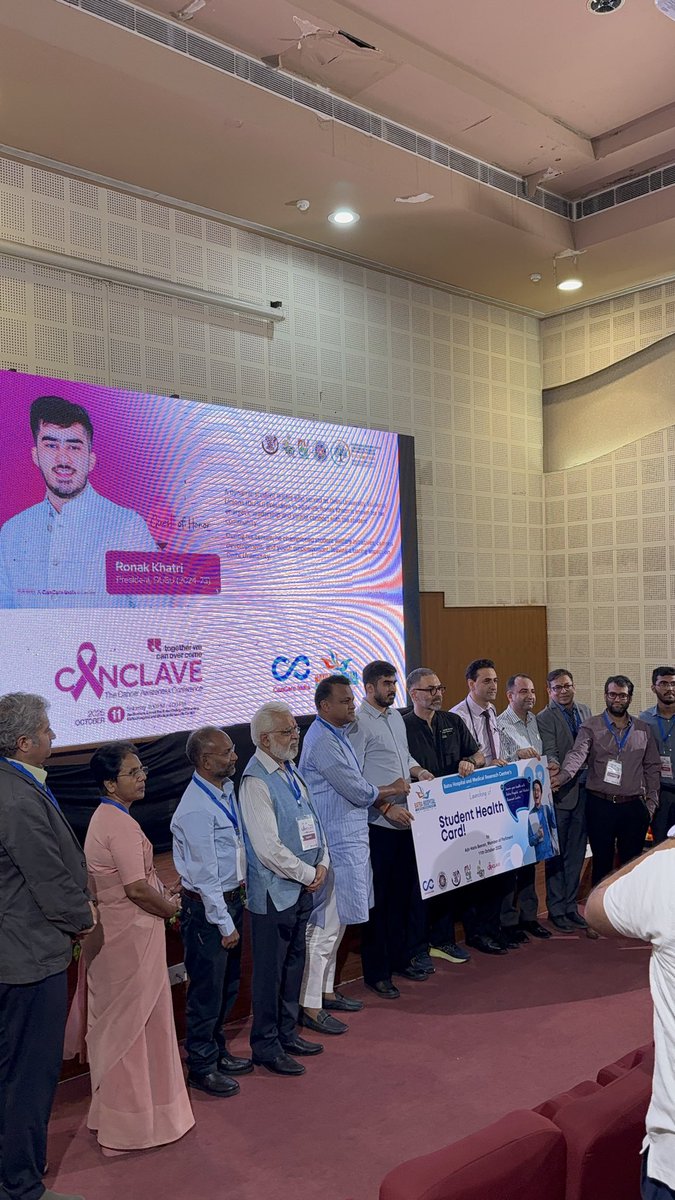 ronak_khatrii's tweet image. Honoured to be the Chief Guest at Canclave 2025 — The Cancer Awareness Conference hosted by CanCare India and Batra Hospital.
Grateful to witness such passionate efforts towards cancer awareness, early detection, and compassionate care.
Together, we can overcome. 💪🎗…