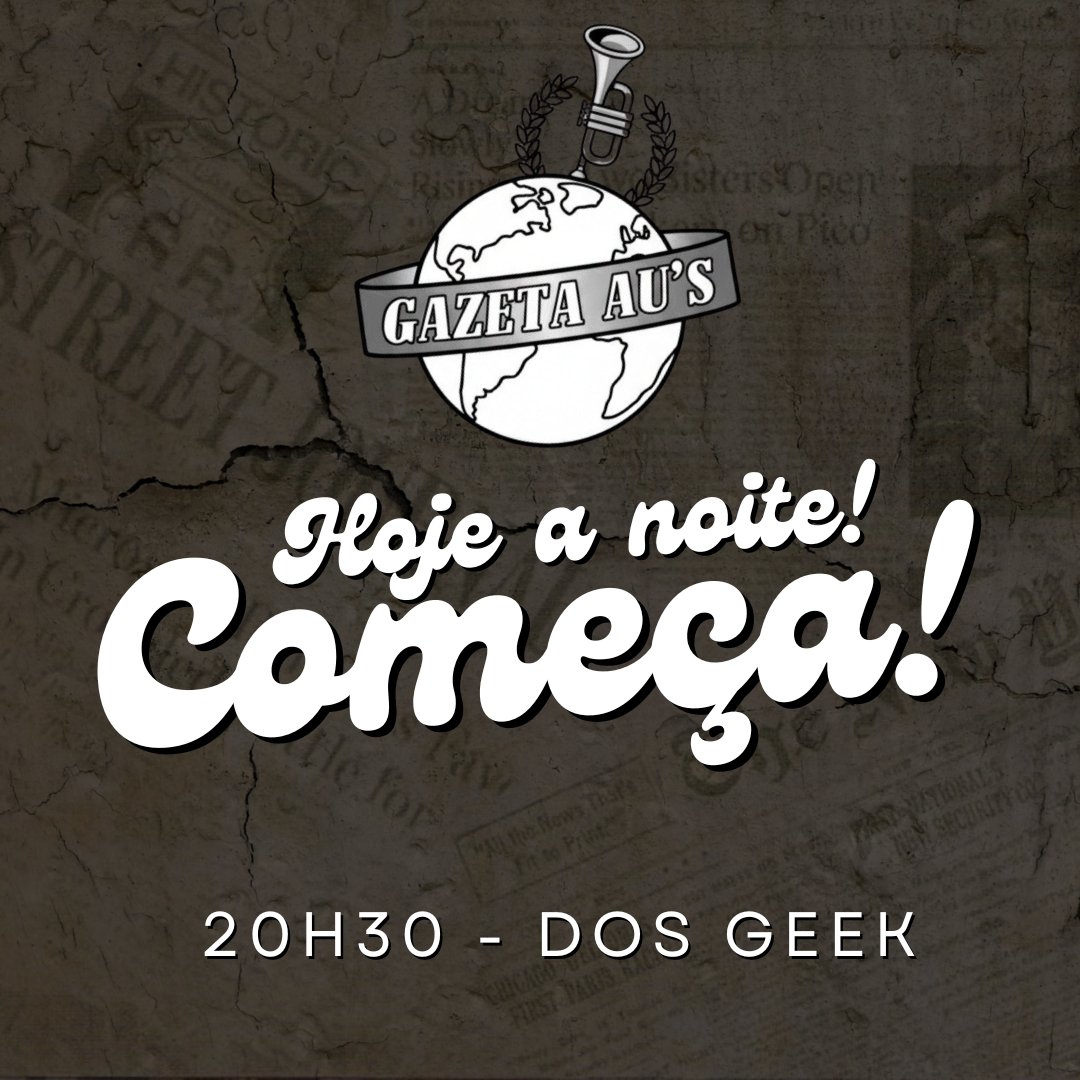 🕰️📺 📡 GAZETA DOS AUs — HOJE COMEÇA 🗞️📰

Demorou? Mas chegou! Entrevistas, Leituras, Notícias e Resenhas! 

🗓️ Neste sábado, 11 de outubro de 2025 — às 20h30, no canal Dos Geek, o sinal entra no ar!