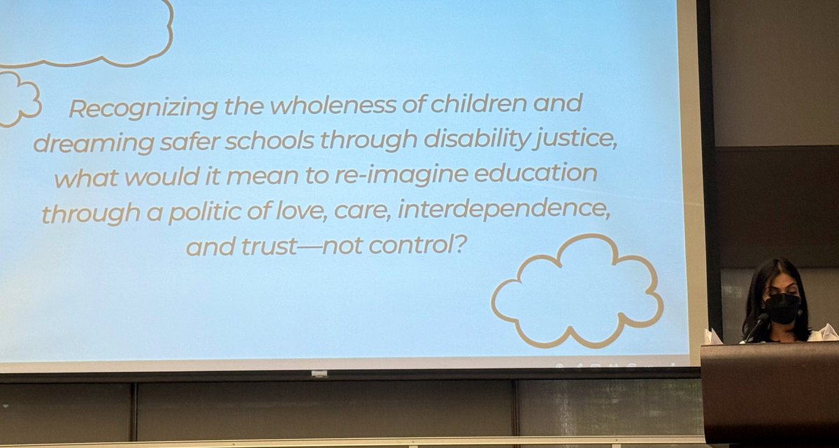 And finally, we are left to reflect and act on this deeply and beautifully nurturing wondering by <a href="/AhonaMehdi/">Ahona Mehdi</a> 
as we move forward with critical learning from this conference -

“Recognizing the wholeness of children and dreaming safer schools through disability justice, what
