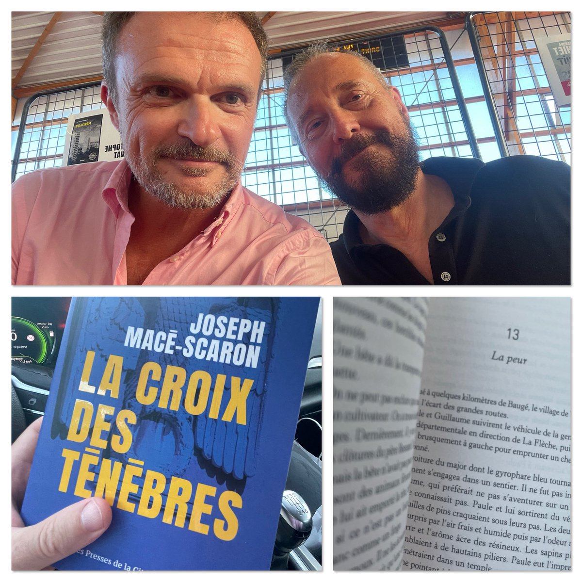 ldupin's tweet image. Plaisir de croiser au Festival du Polar de Saint-Laurent-du-Var, le journaliste et auteur @MaceScaron : aussi accessible en vrai que sur les réseaux ! Je vais lire son dernier roman, entre Histoire, enquête &amp;amp; actualités ✍️🔎 #bouquin #lecture #pause