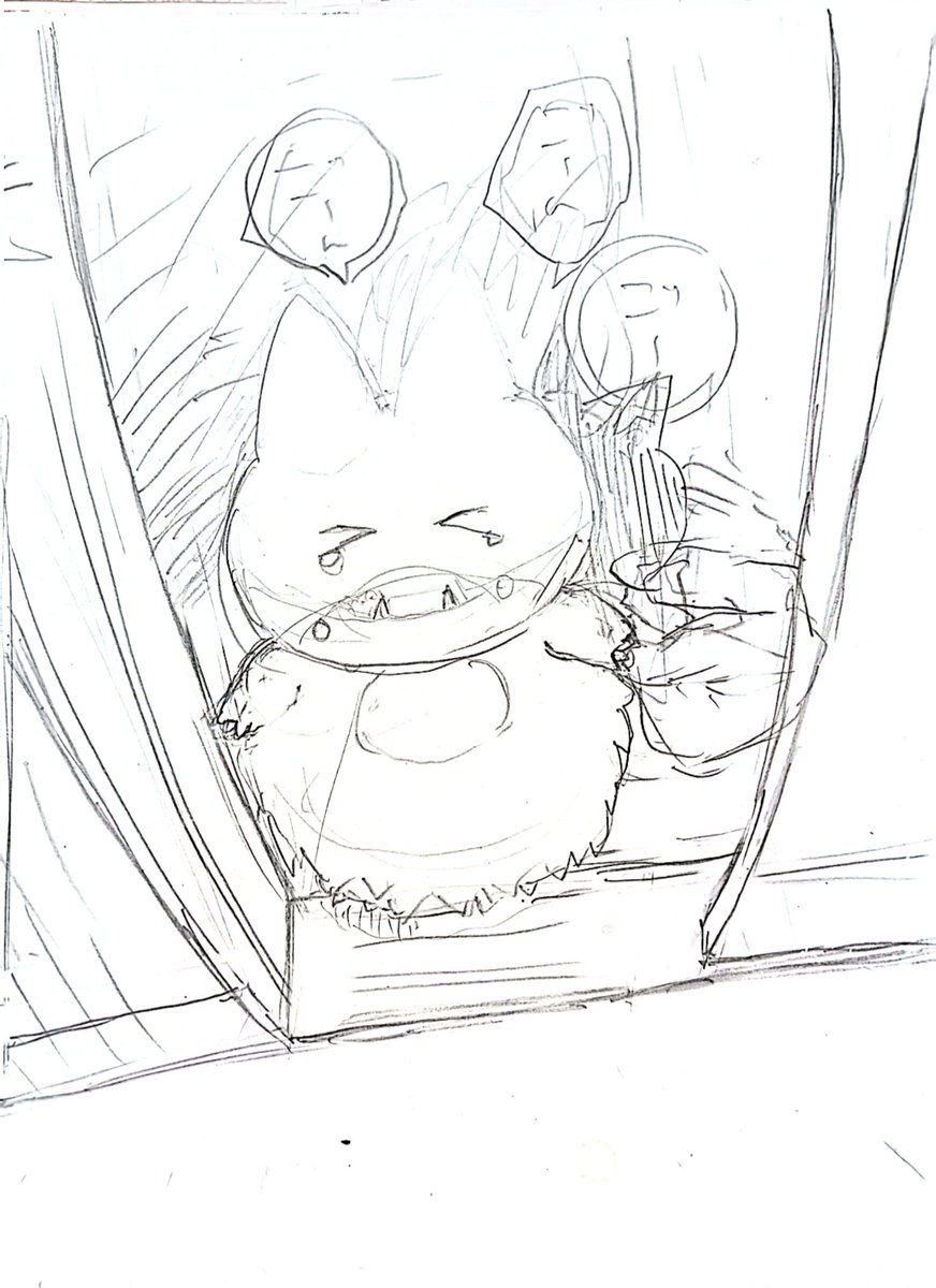 gonbechannohito's tweet image. ごんべちゃんが　おきだしてきた！
こわい　ゆめを　みたようだ

　よふかしを　つづける
▶いっしょに　ねむる