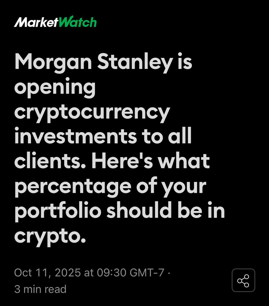 RhoRider's tweet image. Imagine being the bag holder working at Morgan Stanley who for years campaigned the execs to finally let them recommend crypto to their  Bogle-head Boomer/Silent Generation wealth management clients….

Then yesterday’s bloodbath is the day they finally cave 😂