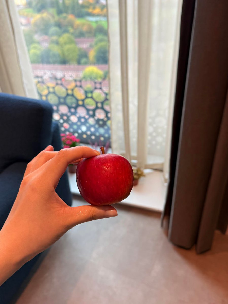 Morning bliss  Starting the day with something simple, fresh, and sweet.
#GoodMorning #FreshStart #HealthyMorning #AppleDay