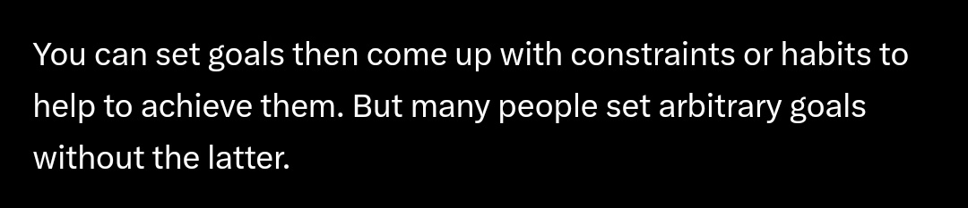 web3speed's tweet image. Was waiting for this paragraph. Goals without constraints hardly work