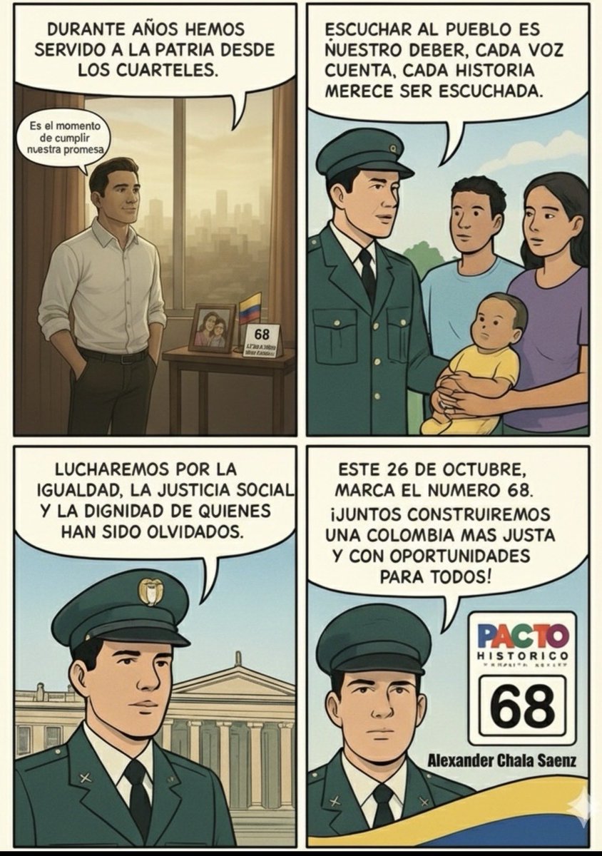 SARGENTOCHALA's tweet photo. ¡Cárcel y expulsión no habrá otra opción! El 26 de octubre, tu voto es la clave.

Tu decisión es fundamental: Vota 68 y unámonos para formar un equipo imbatible en el Senado de la República.

Enfrentemos juntos a quienes, por años, han corrompido las diferentes entidades del Estado. 

Nuestro objetivo es claro: asegurar que la mayoría termine en la cárcel y que los demás sean expulsados de las instituciones.