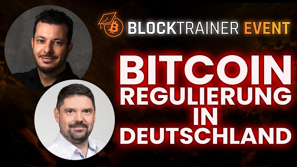 BITCOIN & REGULIERUNG in Deutschland - Roman und Richy | Blocktrainer Event  2025 @RomanReher und Richy diskutieren, warum übertriebene Kontrolle  Innovation bremst, der Satoshi-Test scheitert und die Travel-Rule kaum Sinn  ergibt. Mehr