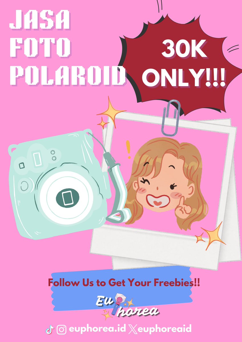 euphoreaid's tweet image. OPEN JASA FOTO &amp; CETAK POLAROID SECTOR K in JAKARTA
💸30K
— Print Foto Cetak Polaroid (retake max 3x + soft file)
📆 18-19 Oktober 2025
📍PIK 2
For the details and booking, please DM. Thank you!🫶🏻
#SectorK2025 #sectork #ENHYPEN #ILLIT #SUHO