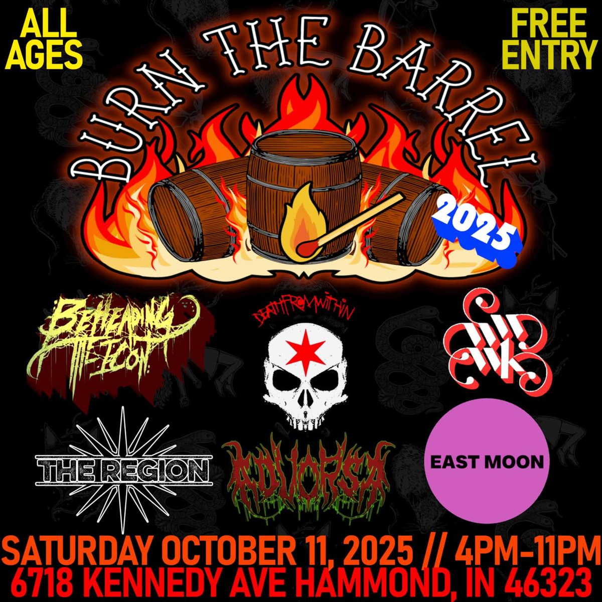 TONIGHT we're playing a FREE show in Hammond, IN! We go on around 7pm. All-ages, but there will be beer n BBQ. Let's have some fun!