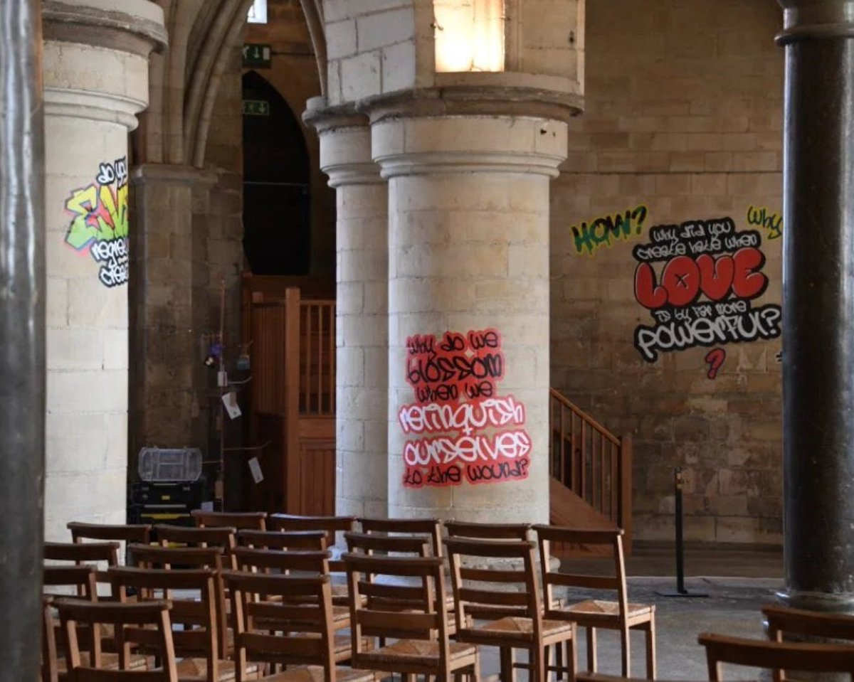 The number of morons on here pretending that a temporary exhibition of vinyl stickers at Canterbury Cathedral is permanent graffiti is absurd enough, but when the actual Vice President of the US wades in too, it shows the absolute lunacy of this hell-site