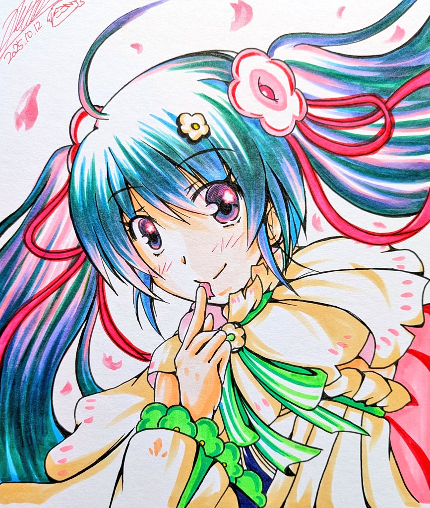 「色紙1枚目・お花ちゃん(マジミラ21)」|キノ店員のイラスト