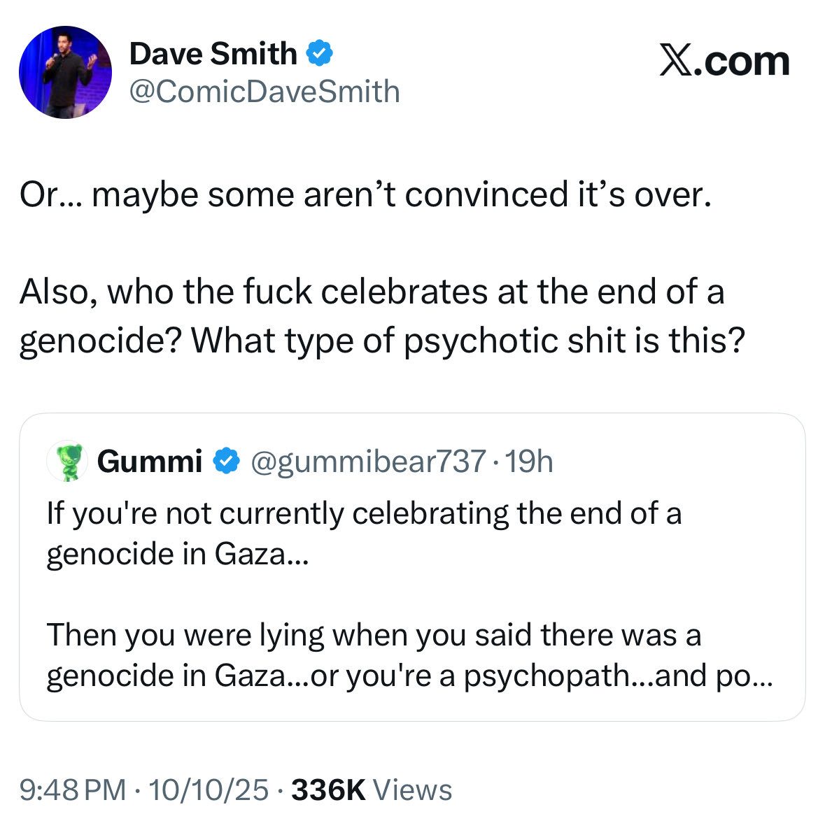 WarClandestine's tweet image. This is how pathetic the woke-Right scumbags are.

They are praying that the ceasefire fails, so they can say “I told you so”, and so they don’t have to give Trump any credit.

Just like they did with Iran…

They don’t actually care about peace.

Dave is an impotent bitch.