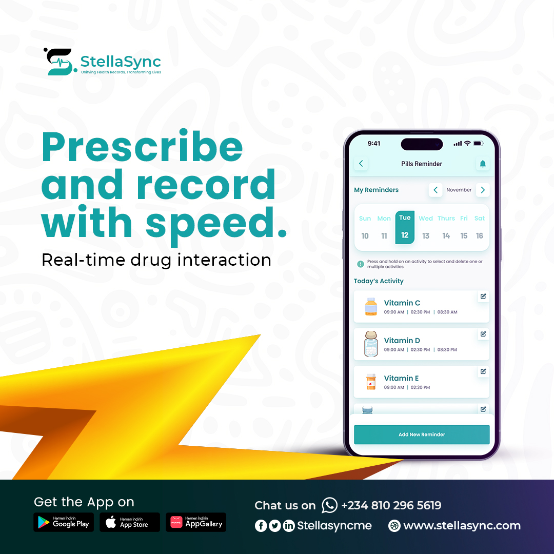 stellasyncme's tweet image. With StellaSync EMR, every consultation becomes faster, smarter, and more accurate, from patient notes to prescriptions.

📞 Call 08102965619 to upgrade your workflow.

#StellaSync #StellaSyncEMR #EMR #EfficiencyInHealthcare #PatientCare #Healthcare #HealthTech