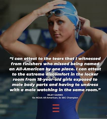 ZilchKornicopia's tweet image. 10,000% times infinity @speedo if we don’t support this woman, you will be disarming an entire generation of women from their confidence, drive, authenticity, and accomplishments. #HoldTheLine no men in women’s sports. PERIOD.@Riley_Gaines_
