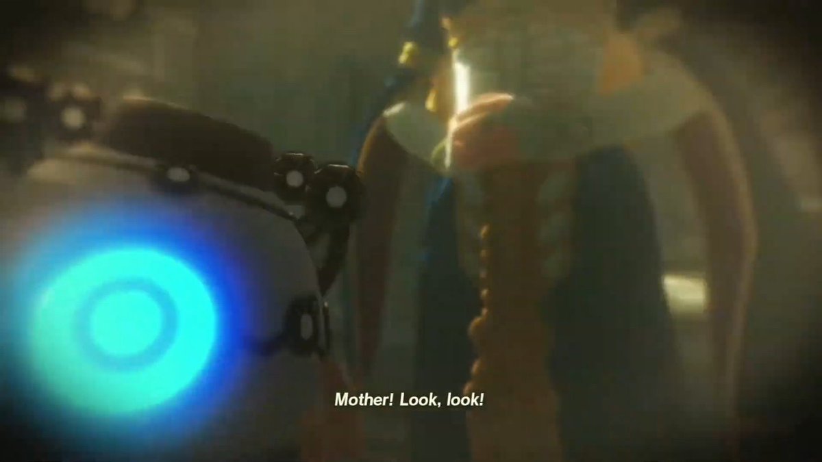 the clearest, and only shot of BotW Zelda’s mother in Age of calamity 💔