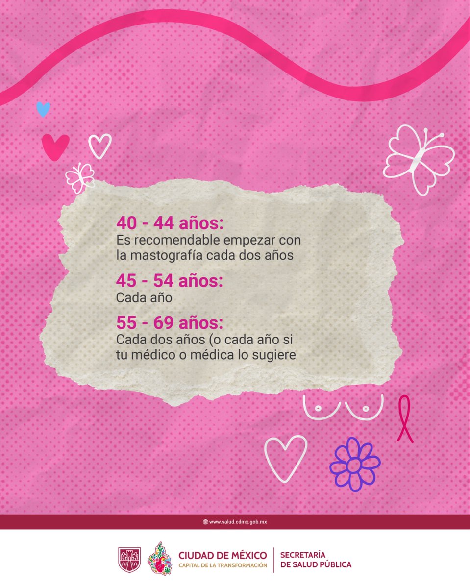 SSaludCdMx's tweet image. Este octubre rosa, hazte una mastografía
Dale RT para que más mujeres se cuiden.
#Cáncerdemama #prevenciondelcancerdemama #octubrerosa